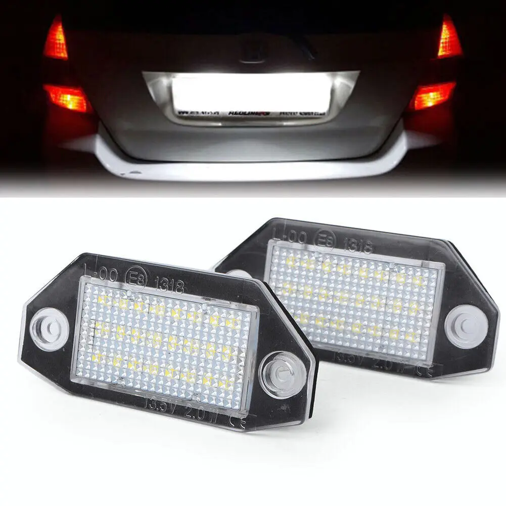 

12V Led License Plate Lights Super Bright White LED Lights For Car Canbus Error Free Number Plate Lamp For Ford Mondeo MK3