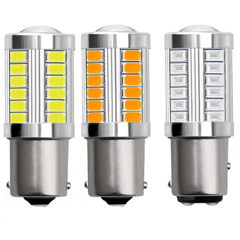 2pcs 1156 BA15S P21W 1157 P21/5W BAY15D BAU15S PY21W LED Car Tail Bulb Brake Lights Reverse Lamp Daytime Running Signal Light