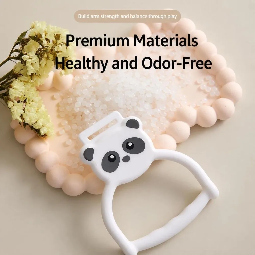 New Cartoon Pull Up Rings Durable Dangling Playpen Hanging Rings Portable Walking Assistance Rings Toddler