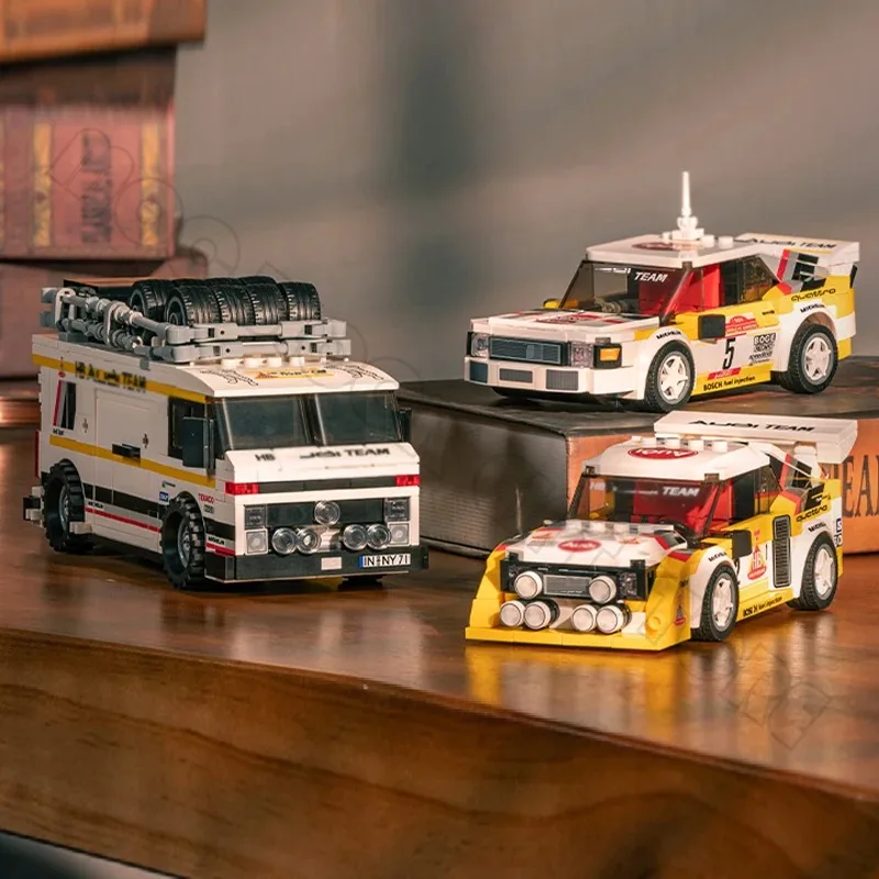 ชุดตัวต่อรถแข่งออดี้ ทีมแรลลี่ WRC 1362 ชิ้น ชุดประกอบรถสปอร์ตซูเปอร์คาร์ แบบจำลองประกอบเอง ของเล่นตัวต่อ DIY ของขวัญสำหรับเด็กผู้ชายและผู้ใหญ่