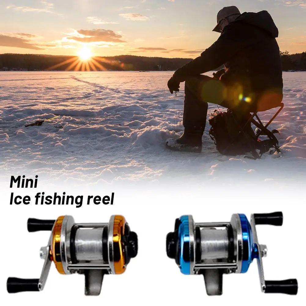 Carrete de pesca metálico pequeño con pedal, para caña de pescar, para línea de pesca especial, para mano izquierda y derecha