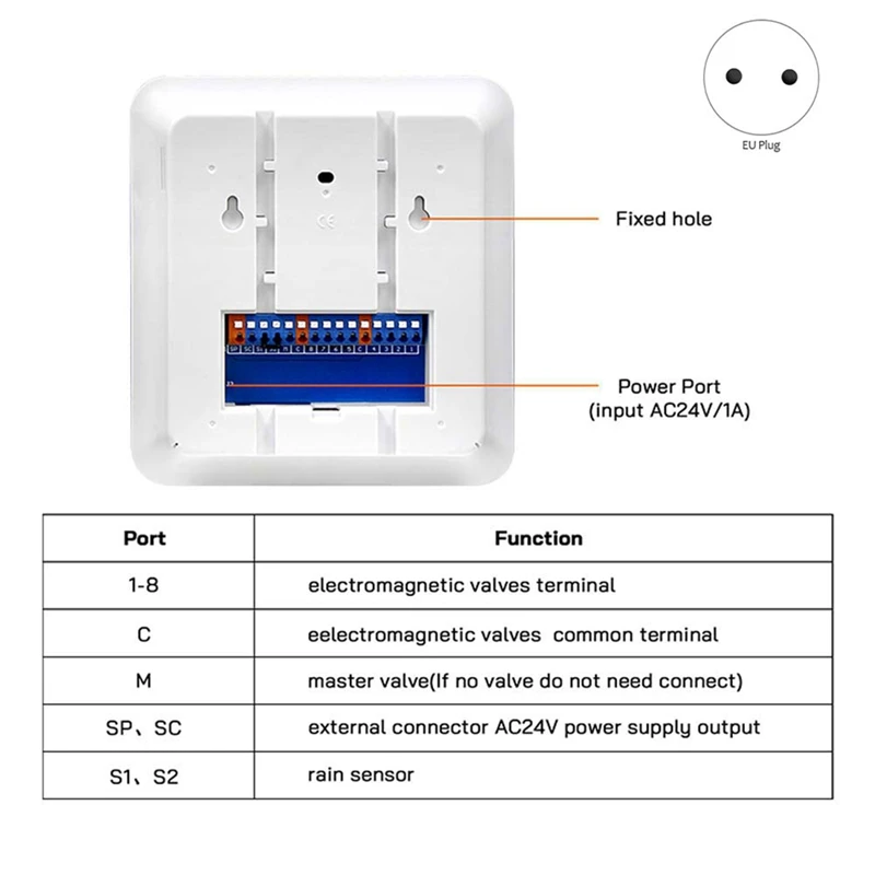 Smart Irrigation Timer 8 Zones Automatic Watering Device Weather Aware For Alexa EU Plug