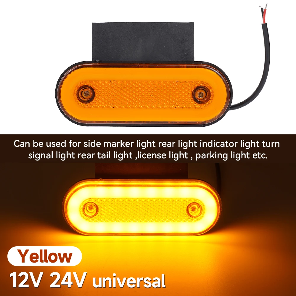 

12V 24V universal Signal Lamp Truck Side Marker Light LED Trailer Lights Reflector Van Clearance Lights turn signal width lamp