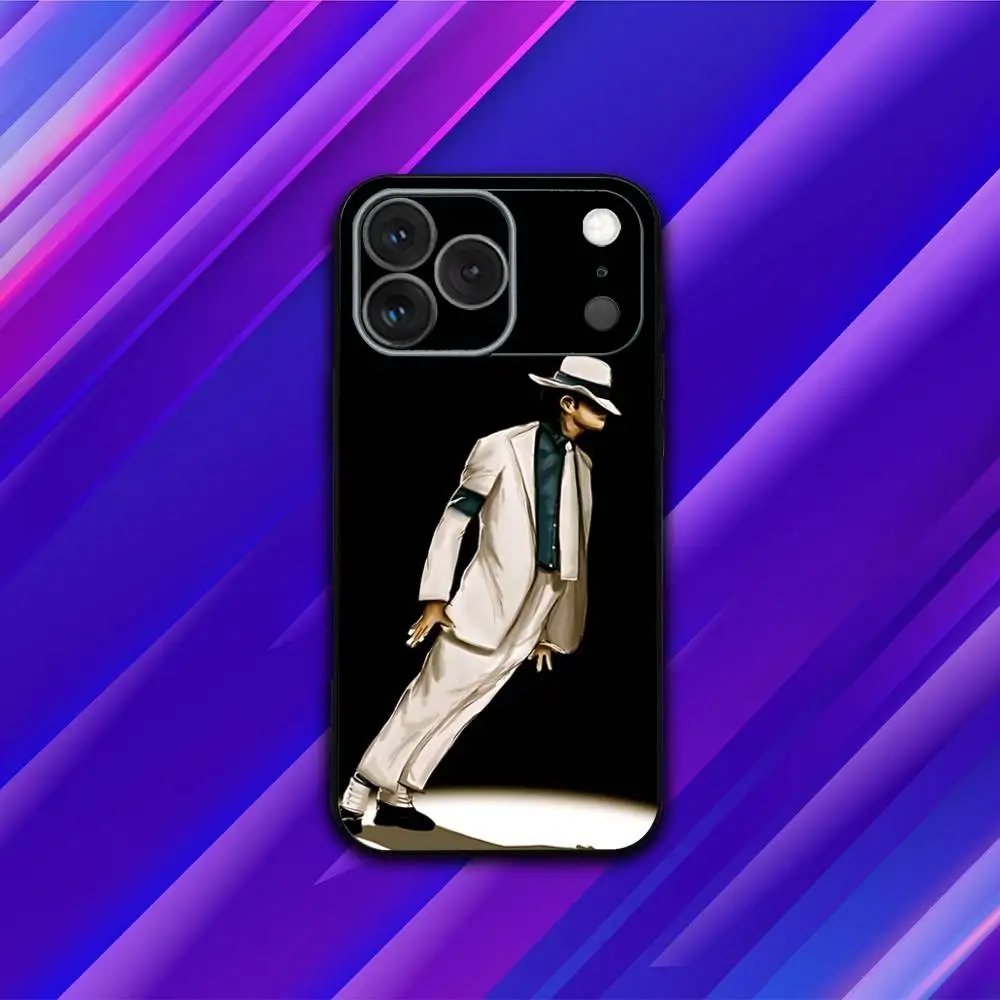 Funda de teléfono M-Michael Singer J-Jackson para iPhone 17,16,15,14,13,12,11,Pro,Max,Plus,X,XS,SE4,E,Mini,funda negra suave