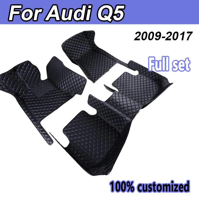 Custom Car Floor Mats para Audi Q5, Auto Foot Pads, Tampa do tapete, Acessórios Interiores, 2009, 2010, 2011, 2012, 2013, 2014, 2015, 2016, 2017