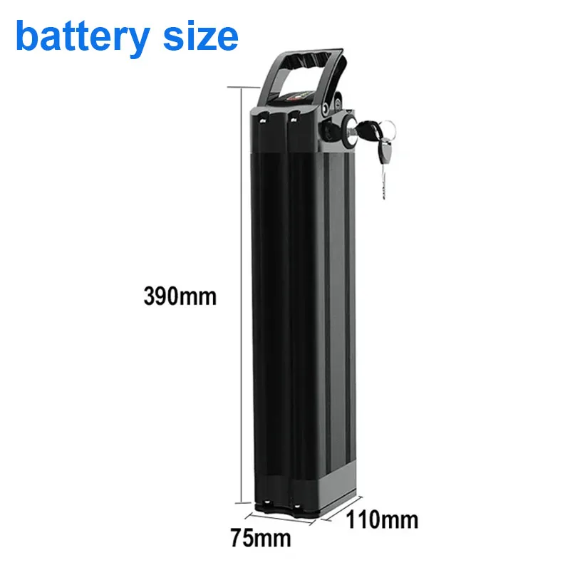 48V Battery 21000mAh 17000mAh Built-in BMS Silverfish Battery for 250W-1000W Folding Bike Bafang Motor with 54.6V 2A Charger