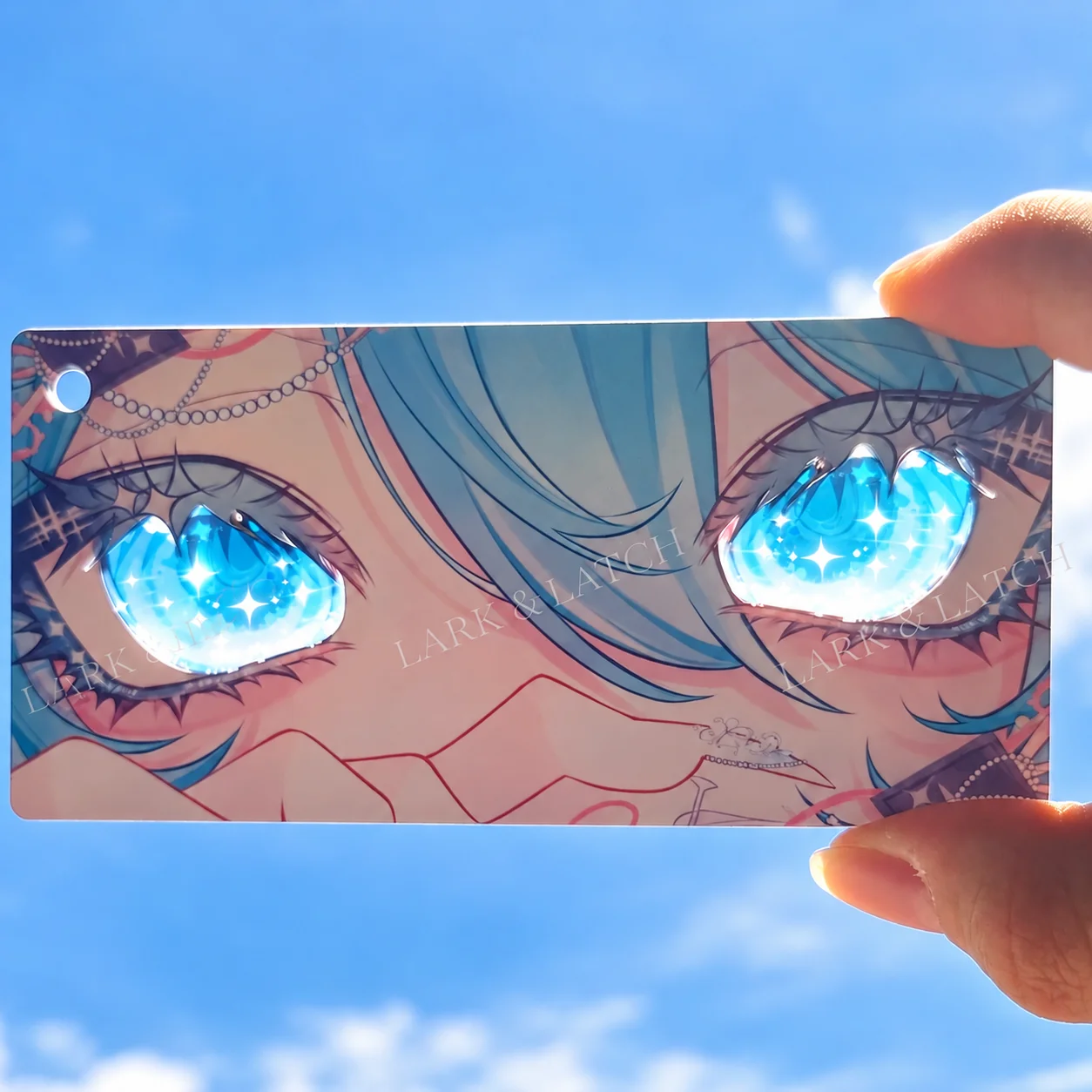Custom Anime Eye Acrylic Keychain Light Strip DIY Translucent Manga Keyring Cosplay Merch Gift