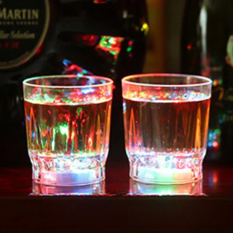 New Colorful Glowing Cup Pour Water And It Lights Up Inductive Transparent Cup KTV Bar Color Changing Beer Cup 50ml