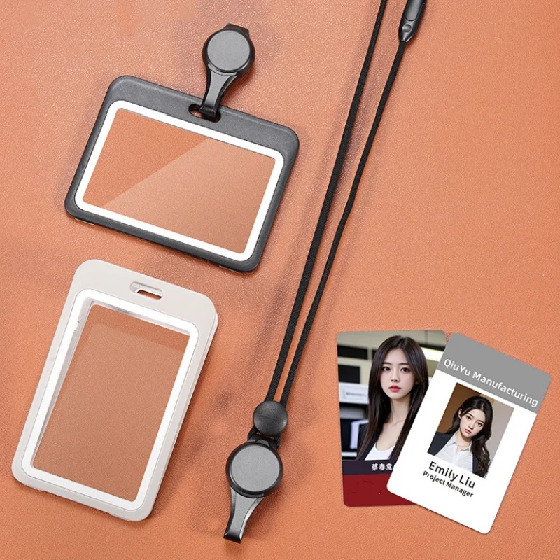 Lanières porte-identifiant Transparent rétractable bobine de Badge avec lanière accessoires d'infirmière pour le travail porte-carte d'identité amovible