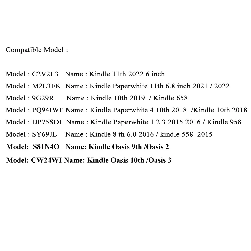 Funda transparente de TPU para Kindle 11, 2022, 10. ª generación, 2018, Paperwhite 5, 4, 3, 2, 1, papel blanco, 11. ° Oasis, 1/ 2