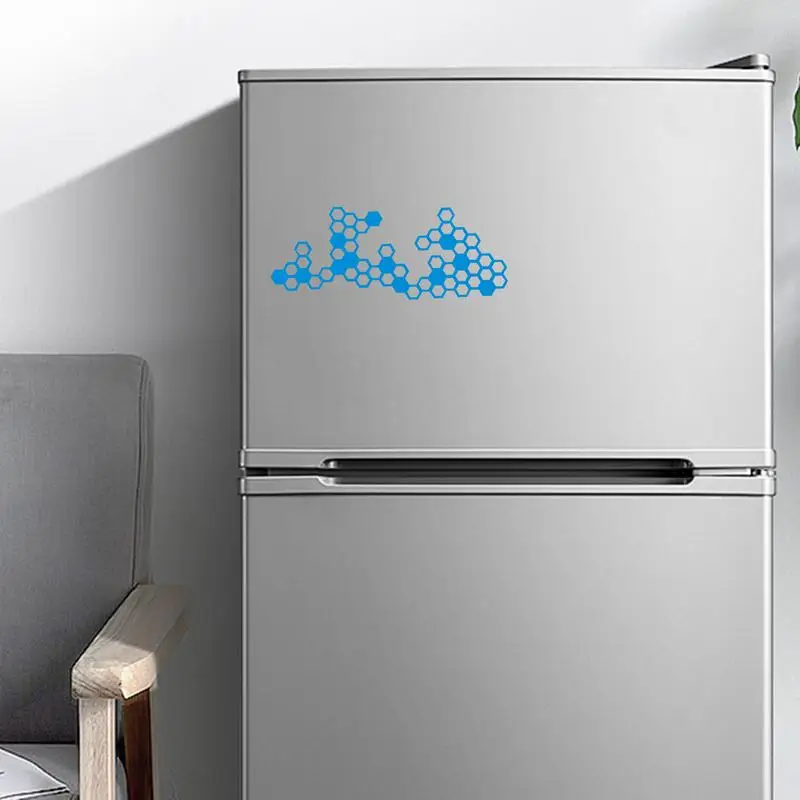 Cool Motorcycle Stickers Hexagonal Modified Motorcycle Decal Decor Honeycomb Design Motorcycle Personality Sticker For Moto