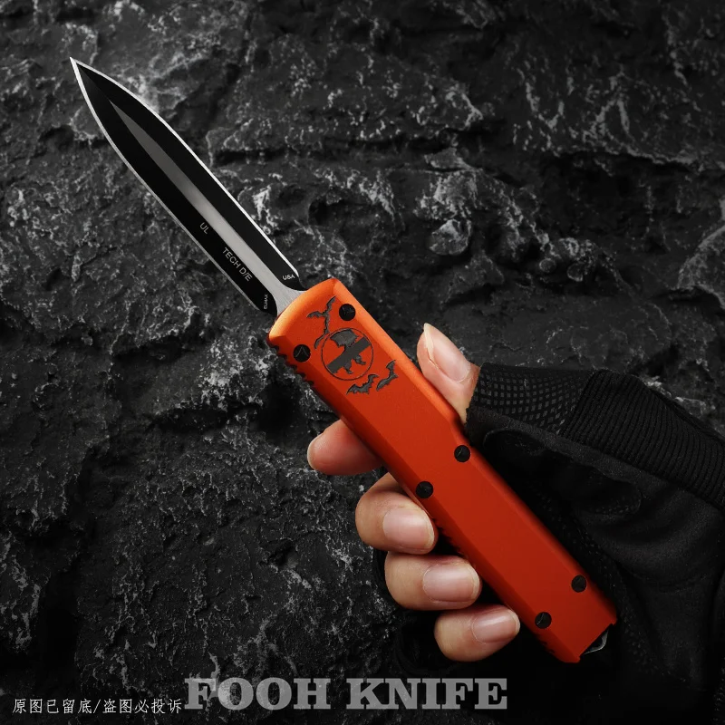 

Halloween Series UT UTX Full Size Ultratech Knives MICRO ULTRA OTF TECH Tactical Pocket Knife D2 Blade CNC Aluminium Pocketknife