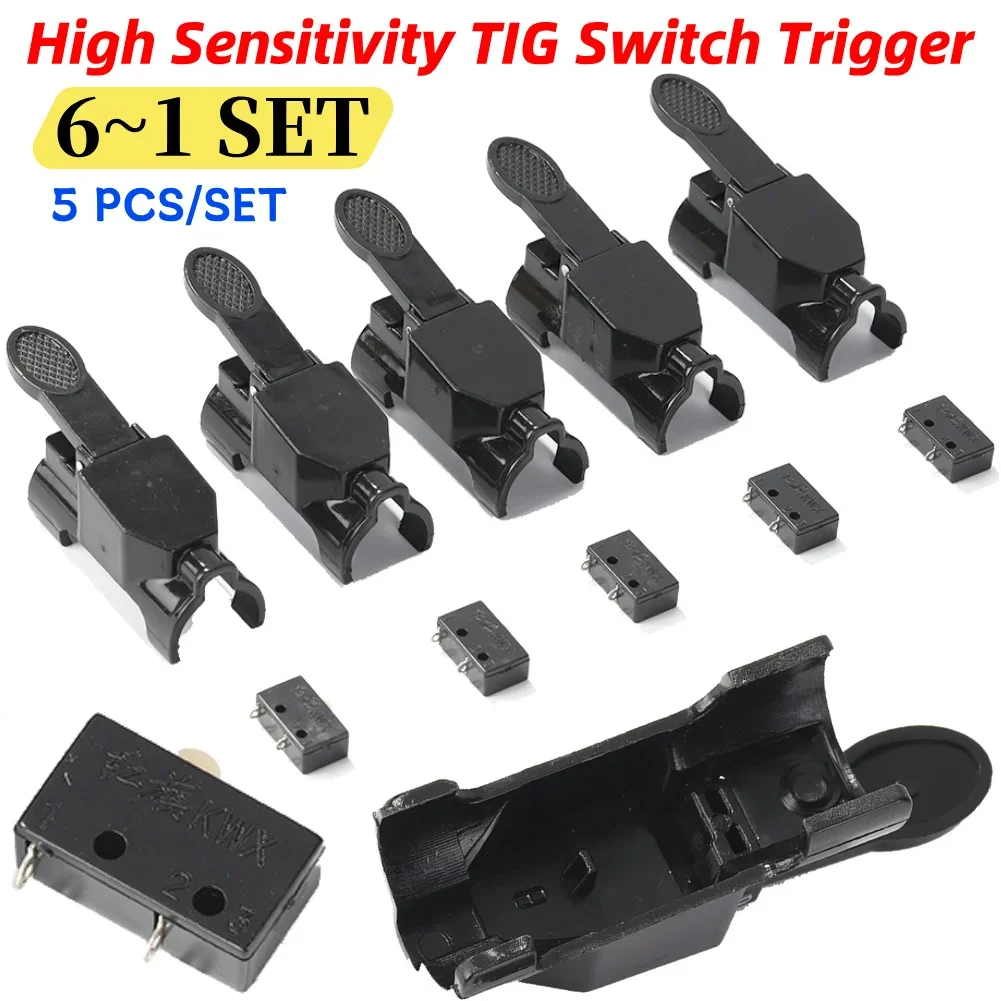 60-10pcs High Sensitivity Switch Trigger with Micro Switch for TIG Argon Arc Welding Plasma Torch Welding Soldering Supplies