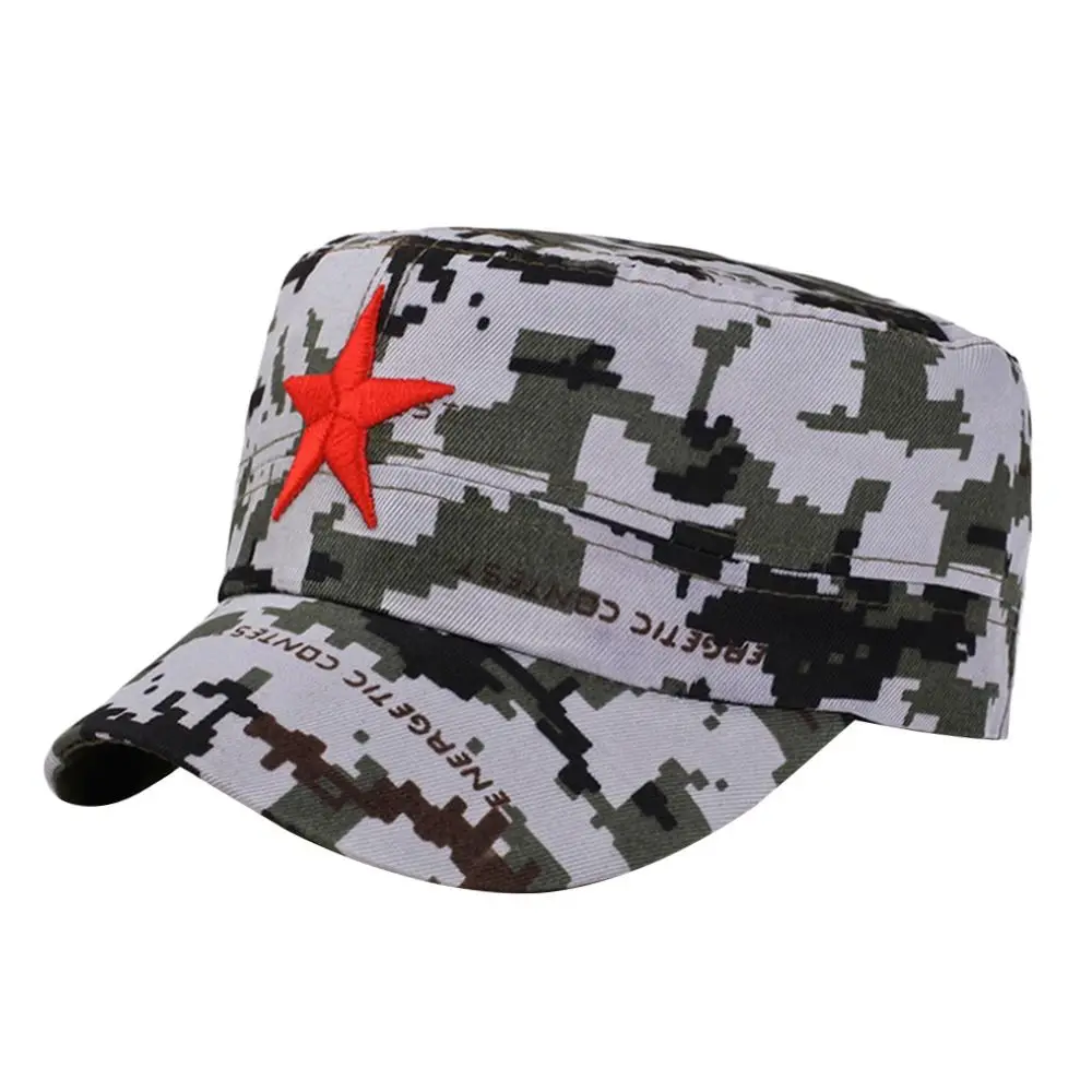 Men Unisex Casual Hat Baseball Cap Cadet Hat Breathable Combat Fishing Flat Adjustable Cap