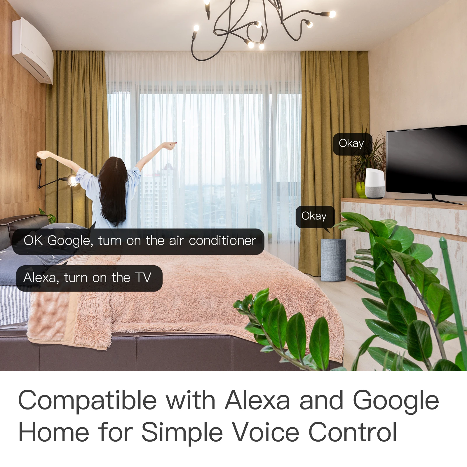Universal Infrared Remote Controller Works with Alexa Google Home Air Conditioner TV IR Remote for Smart Home