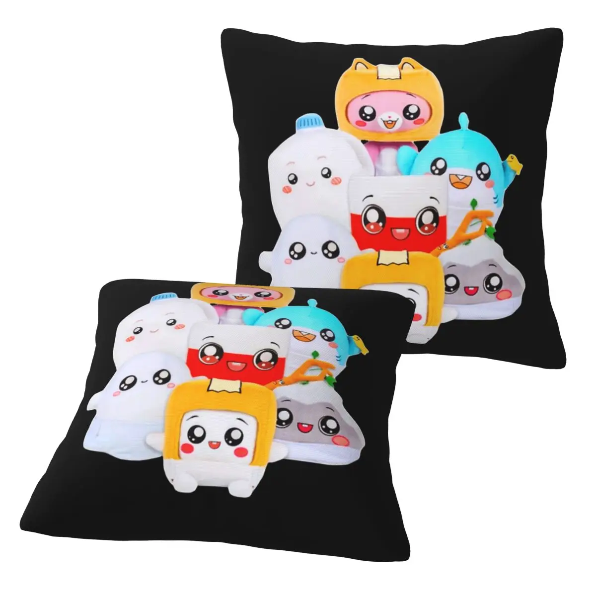 Rocky Lankybox Lanky Box 2 pcs Square Pillowcase Pillow Cover Cushion Zip Decorative Comfort Throw Pillow for Home Sofa