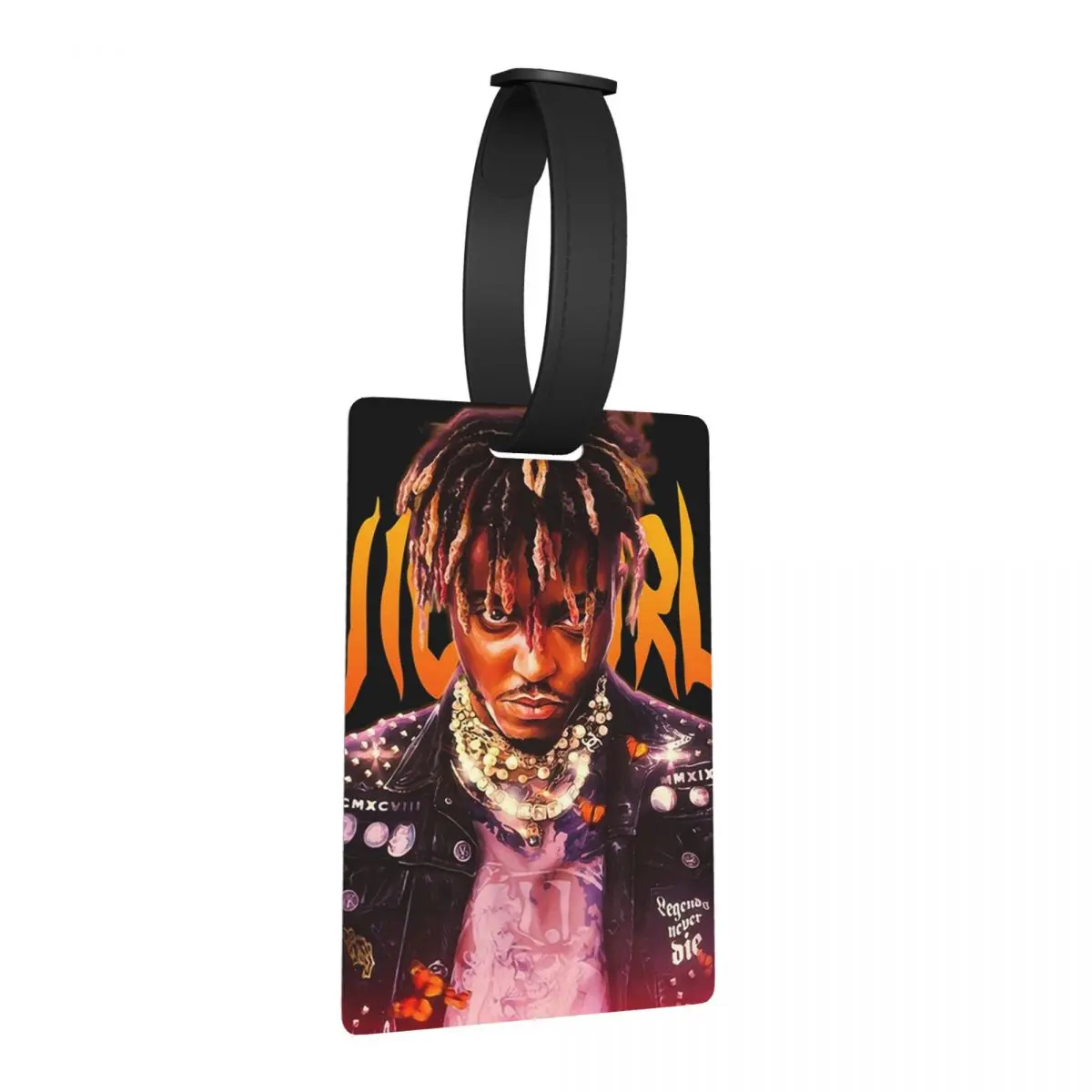 

Juice Wrld Уличная одежда, багажные бирки, аксессуары для чемодана, дорожный портативный багаж, посадочная бирка, держатель этикетки, идентификационное имя, адрес