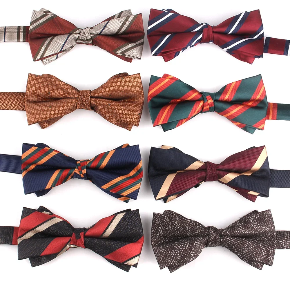 Stripe Bow tie For Men Women Adult Jacquard Bow Ties Cravats Suits Gentleman Floral Bow knot For Party Wedding Bowties