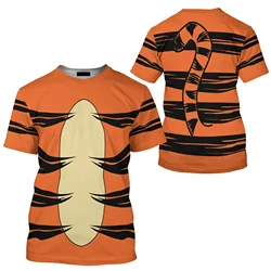 Disney Winnie the Pooh Tigger 3d T-shirt Men's Womens Summer Cartoon T-shirt Fashion Boy Girl 3D Printed Cute T-shirt