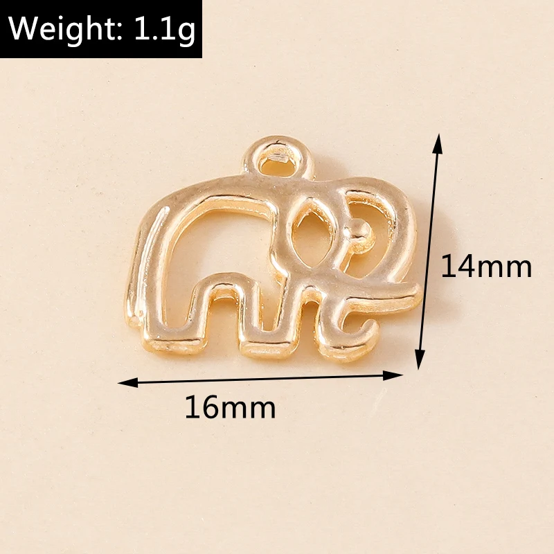 20 Stück 16x14mm 2 Farben Cartoon-Legierung Tier-Elefanten-Anhänger für Schmuckherstellung Halsketten Ohrringe Armbänder DIY Geschenke – Detail 1