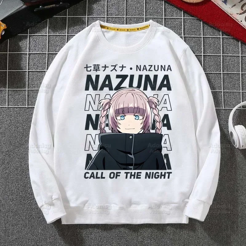 Nazuna Nanakusa Japan Anime Hoodie Sweatshirts Men Women Call Of The Night Pullover Men Yofukashi No Uta Hoodie Casual Clothes