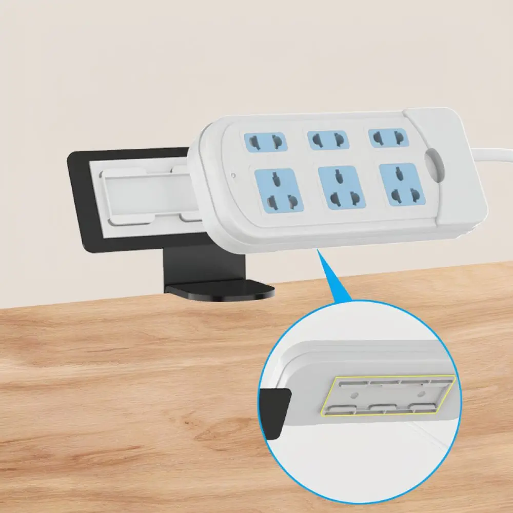 Under Desk Socket Holder Metal Cable Management Tray Drill Free Desktop Shelf Organizer For Office Home Cable Storage
