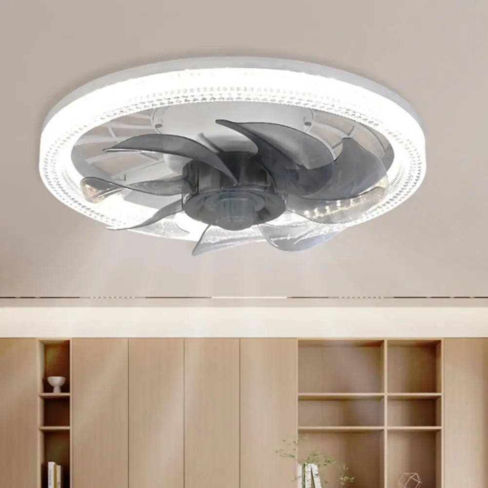 Silent Ceiling Fan Light Fan Light Energy-saving 2-in-1 Silent Ceiling Fan with Dimmable Light Adjustable Speeds for Bedroom