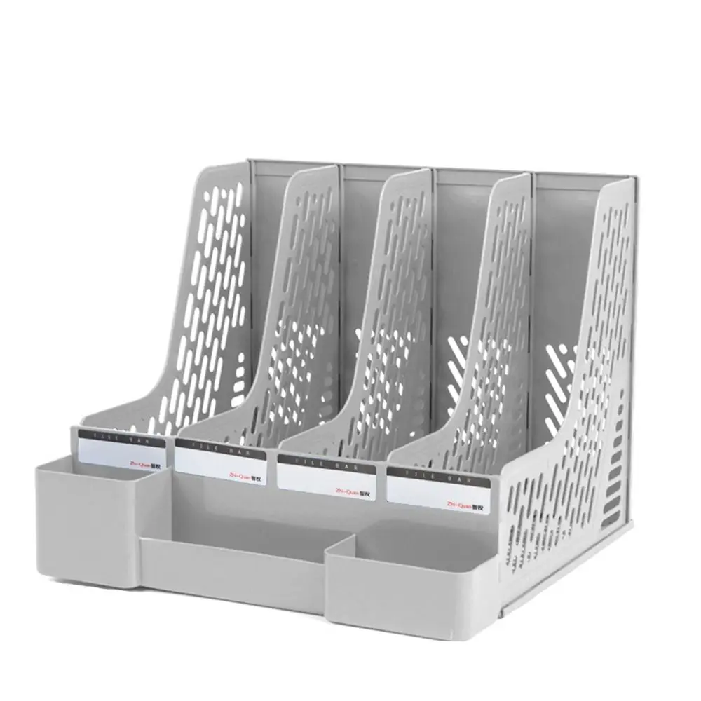 Imagem -02 - Desktop File Rack Organizer Simples File Organizer Prateleiras de Plástico Multi-layer a4 File Tray Storage Rack