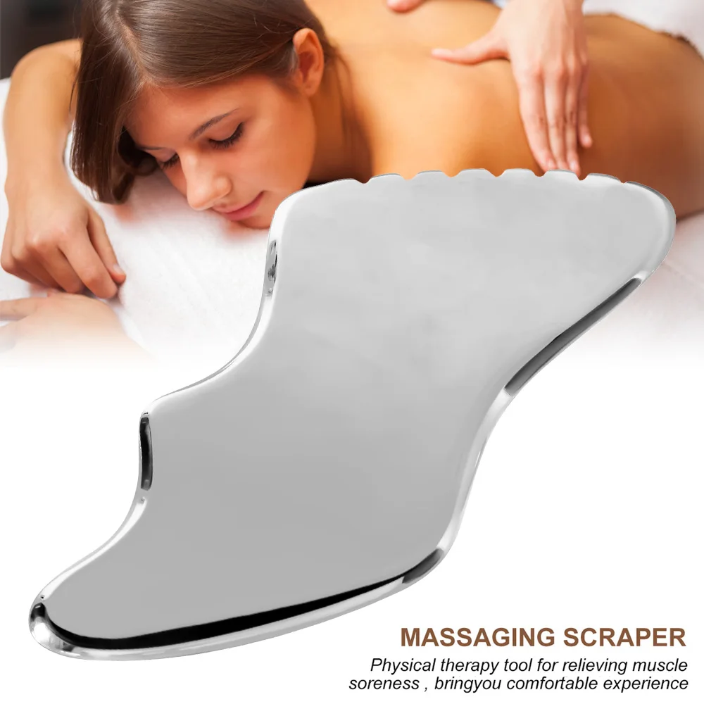 

Stainless Steel Body Gua Sha Scraper Fascia Scar Massage Tool - Lymphatic Drainage, Body Sculpting, Deep Tissue Muscle Scraping