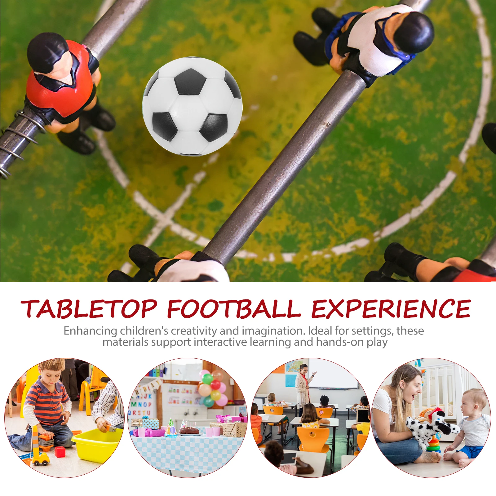 

12 Pcs Foosball Accessories Game Replacement Balls Resin Table Spare Parts with The