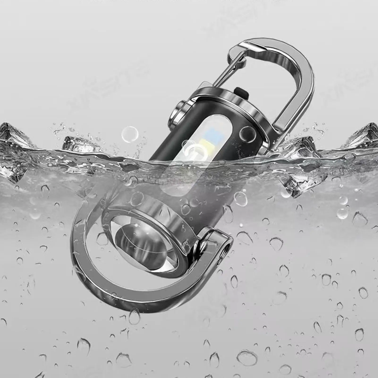 waterproof, lightweight, shockproof, portable keychain, multi-functional, mini flashlight, suitable for outdoor camping, fishing