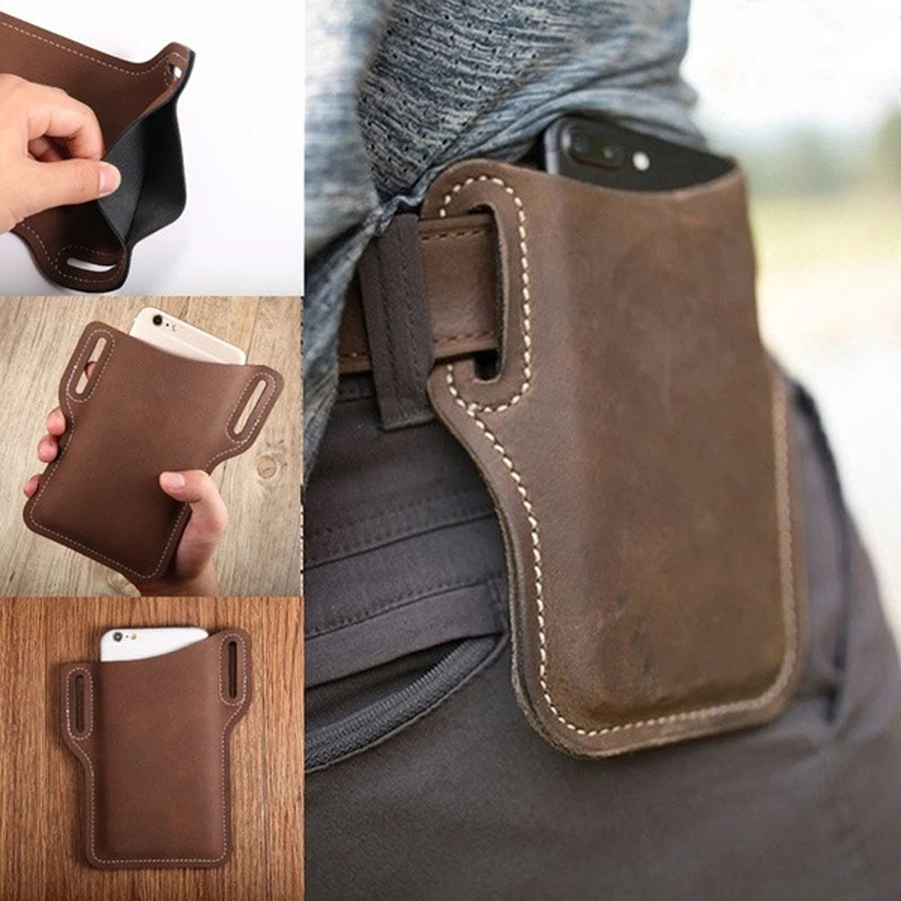 for 6.0 inch Mobile Phone Belt Pouch Purse Belt Clip Phone Travel Hiking Mobile Phone Bag Vintage Pack Waist Bag Mini Bags