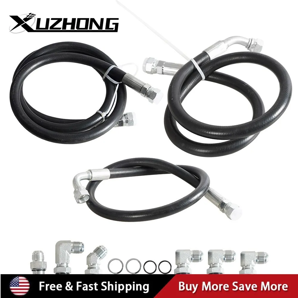 

Hot Sale Transmission Cooler Lines & Fittings Adapters Heavy Duty, Braided Hose For 06-10 GM GMC Chevy LBZ 6.6L w/Allison