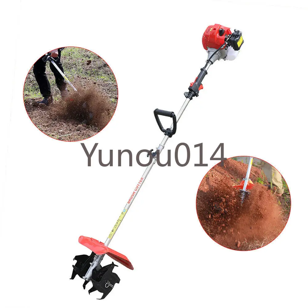 Air-Cooled Micro Greenhouse Cultivator Machine, Garden Tiller, Gas Tiller, Farm Plant, Yard Tilling Machine, 42.7CC, 2Stroke