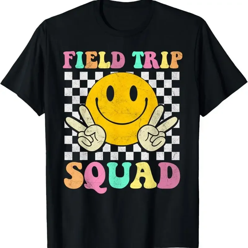 Field Trip Squad Groovy Day Teacher T Shirt