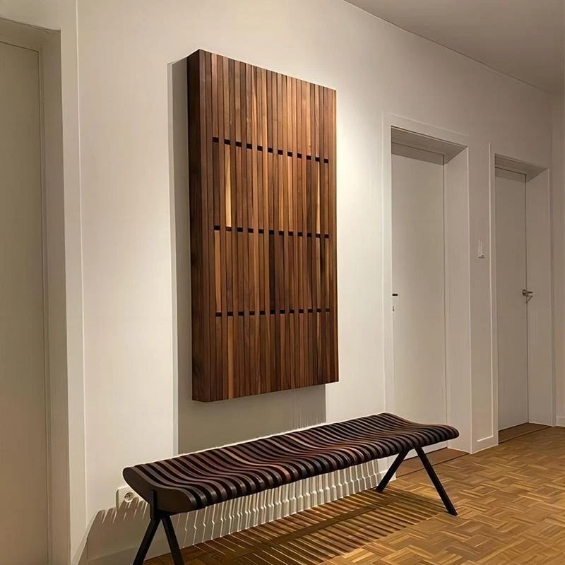 

Black walnut piano key hanger, coat rack behind the entrance door, porch rack, space-saving solid wood hanger