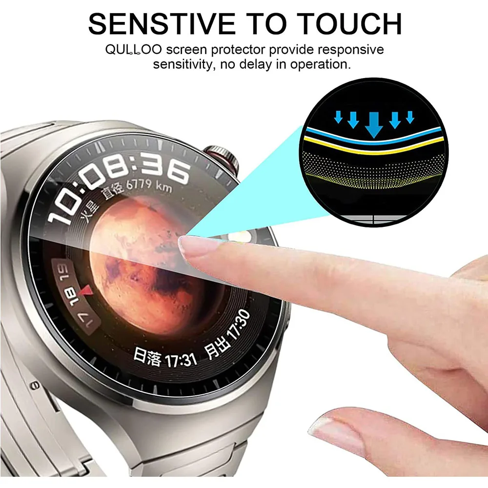 BEHUA لينة بولي TPU HD واضح فيلم واقية الحرس لهواوي ساعة 4 Watch4 برو Smartwatch حماية غطاء حامي الشاشة الكاملة