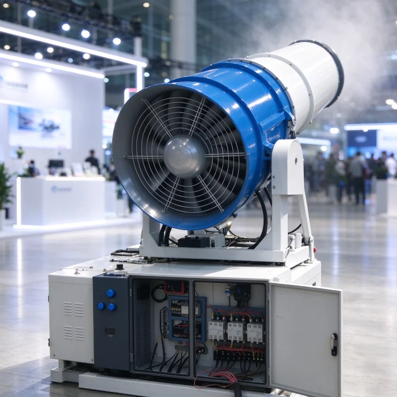 Dust Suppression Water Spray Mist Cannon Wheeled Self-propelled Fog Gun Machine for Construction Sites and Open Pit Dust Control