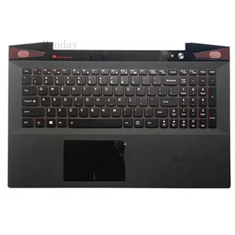 W  For Lenovo Y50-70 Y50P-70 Laptop LCD Back Cover / Palmrest with Keyboard Black view 4