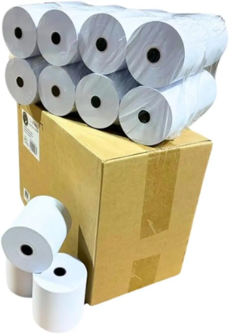 

3" x 150' 1-Ply Bond Receipt Paper Rolls for Kitchen Impact Printers, Suitable for Order Tickets (24 Rolls/Case)