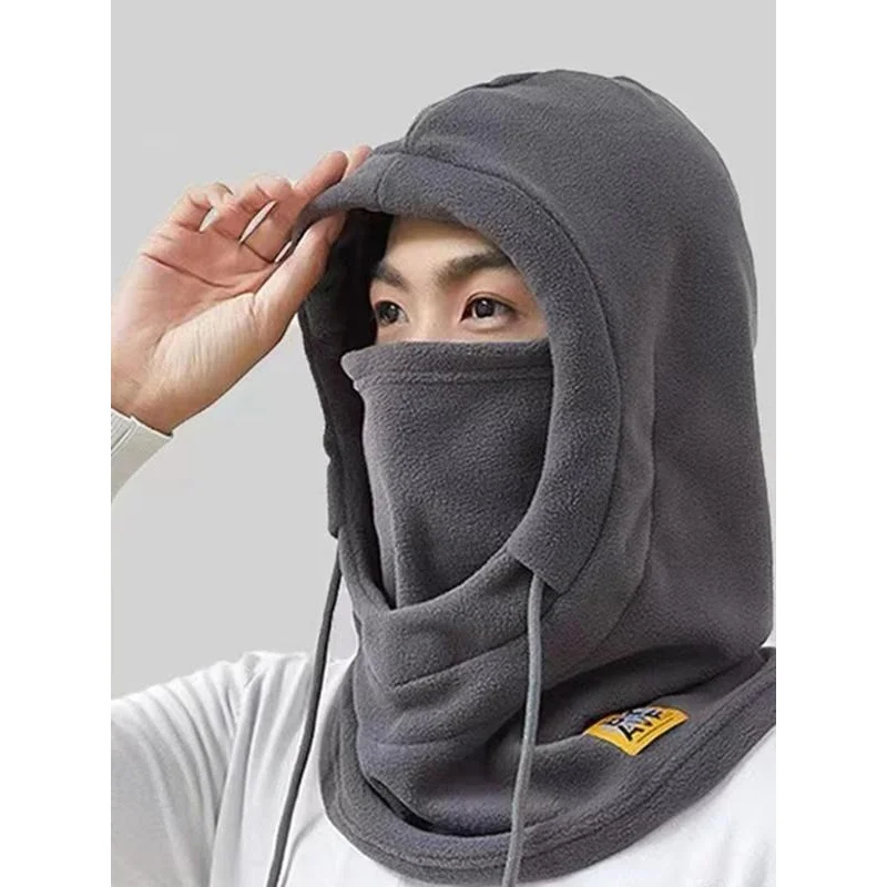 Unisex Street Trend Hooded Hat with Neck Gaiter, Hats for Women, 2 in 1 Trendy Versatile,Balaclava Mask, All-match Y2k Cute Acce