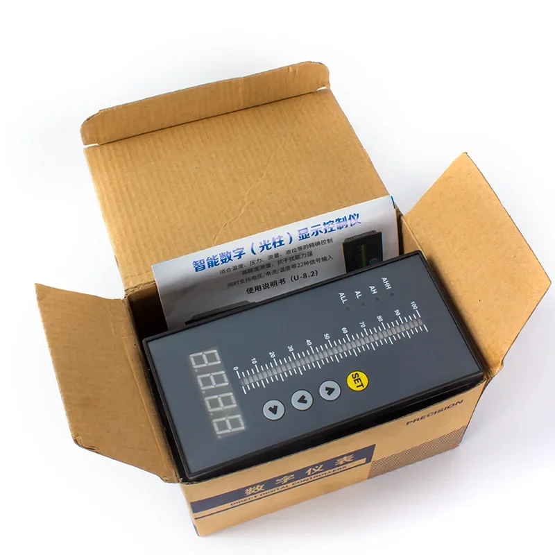 Controlador de nivel  agua del tanque, indicador  nivel  líquido 4 relés, 4-20mA, AC220V , pantalla Digital automática