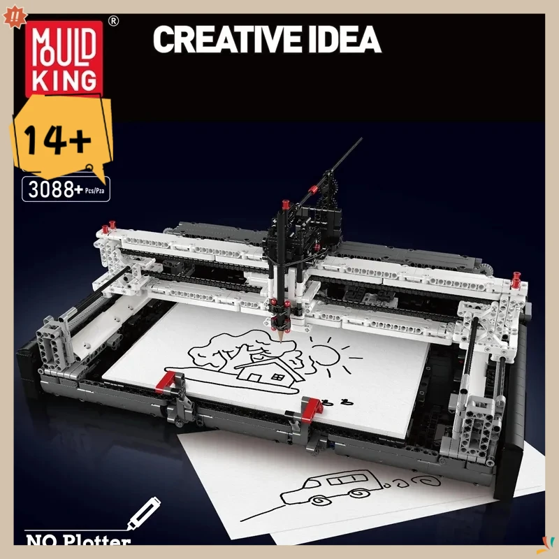 

MOULD KING 13181 Creative Programming Plotter Building Blocks Set Technical STEM Brick Assembly Toys Kids Christmas Gift For Boy