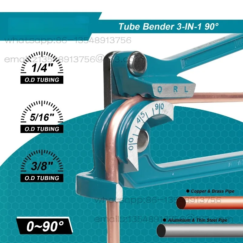 Tube Bender, Pipe Bender, 3-IN-1, 1/4