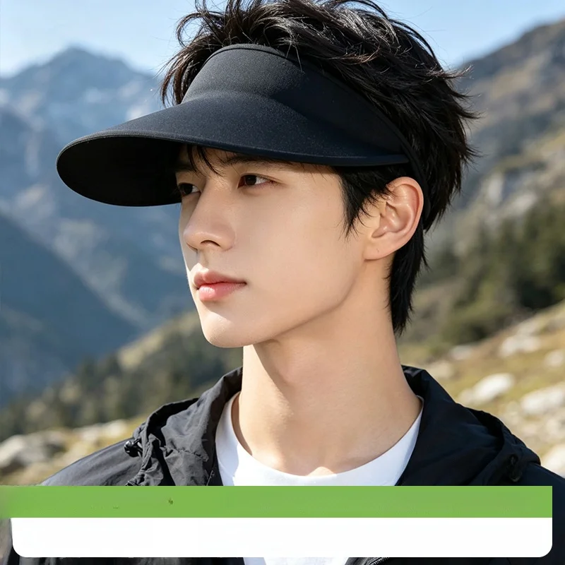 Sun Protection Hat Seamless Integrated Outdoor Sports Women's Summer Breathable UV Protection Long Brim Hat Foldable Nylon