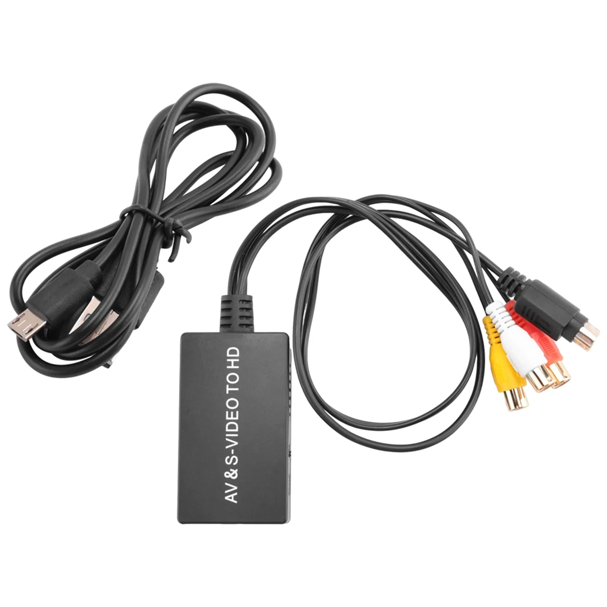 N36R_TM S-Video e 3RCA CVBS Composto para Conversor de Áudio e Vídeo Suporte 720P