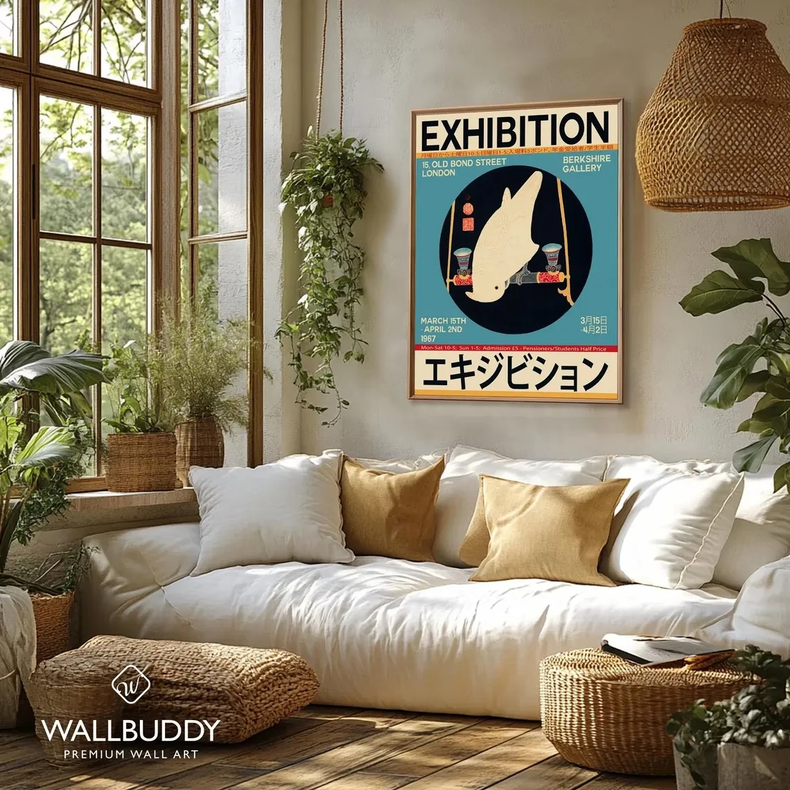 Vintage 1967 Japanese White Macaw Wall Art Prints Canvas Painting Poster Picture For Living Room Bedroom Home Decor Gift