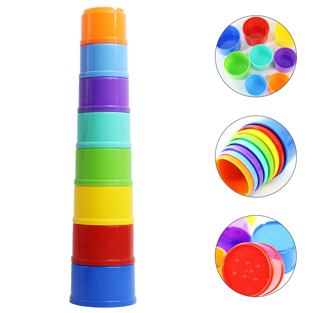 Tasse à empiler pour enfants, jouets pour tout-petits, jeu nitive, jouets pour enfants, 8 pièces