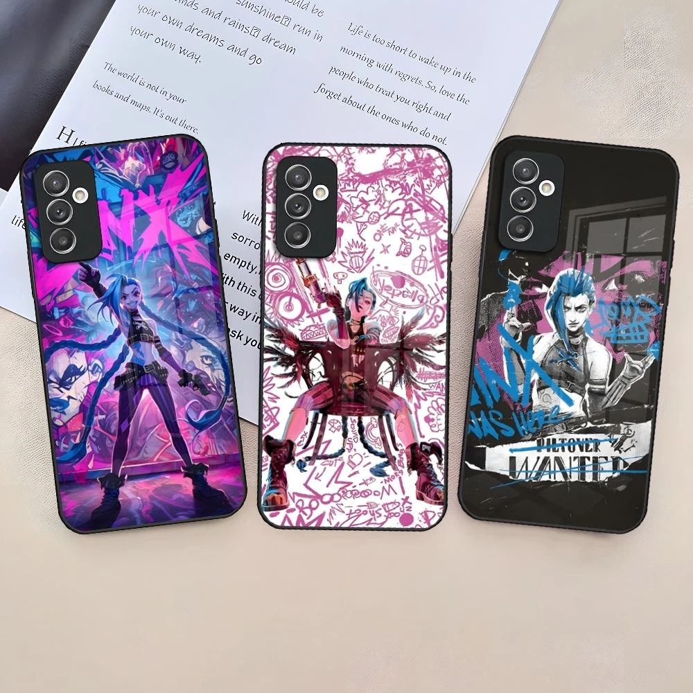 L-LOL Ekko Arcane Jinx Phone Case For Samsung Galaxy S26 S25 S24 S23 S22 S20 S21 Ultra Edge Plus Fe Colored Silver Cover