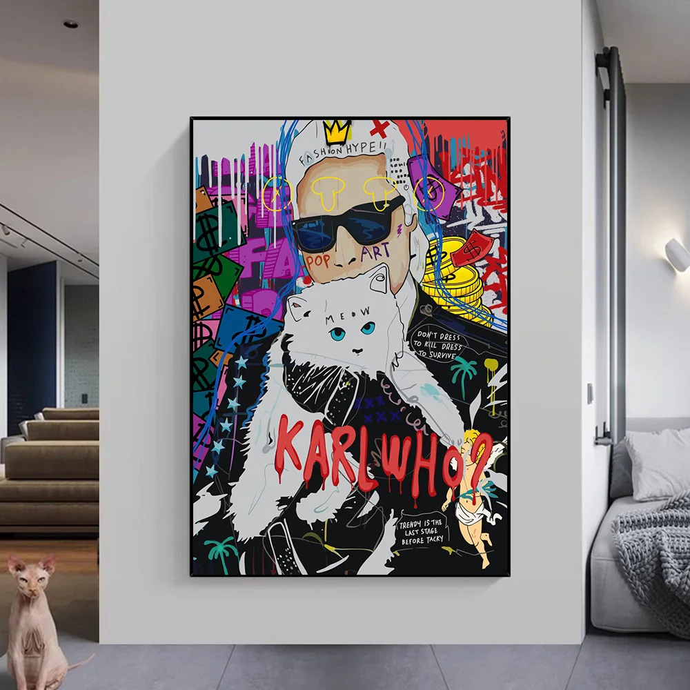 Graffiti Pop Canvas Painting Street Wall Art Abstract Fun Posters And Prints Profesor Fighter King Of The World Home Decor Mural - Image 2
